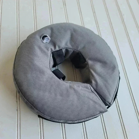ZenPet Comfortable Recovery Collar for Dogs & Cats Inflatable Small Gray - Picture 6 of 14